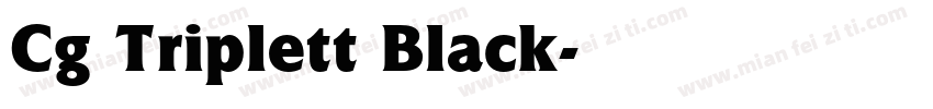 Cg Triplett Black字体转换